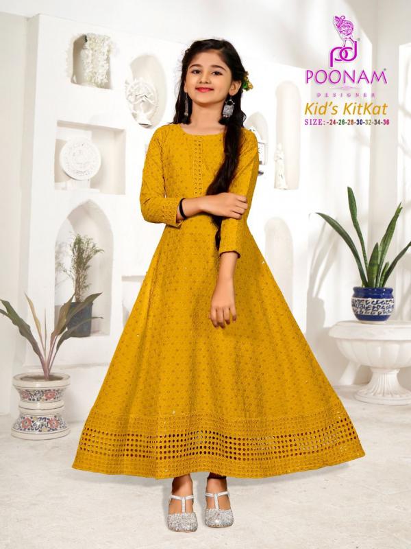 Poonam Kids Kitkat Rayon Designer Wear Kids Collection 